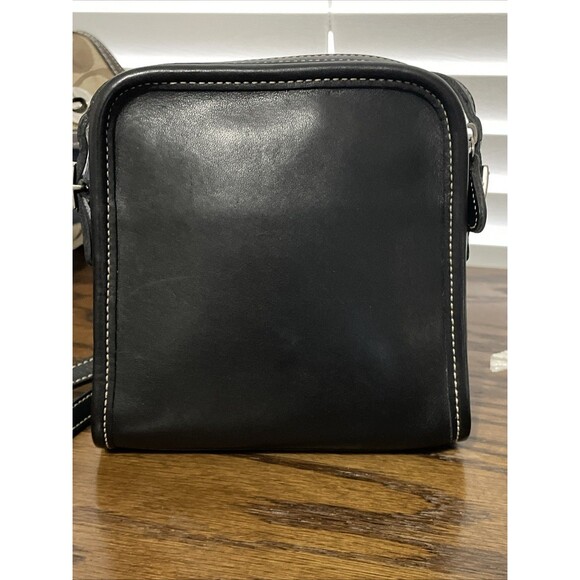 Y2K Vtg Coach Bellini Mini Black Leather Crossbody Camera Purse Bag - Picture 4 of 11